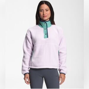 The North Face Women's Cragmont Fleece Quarter‎ Snap Lavender Purple Aqua Navy S